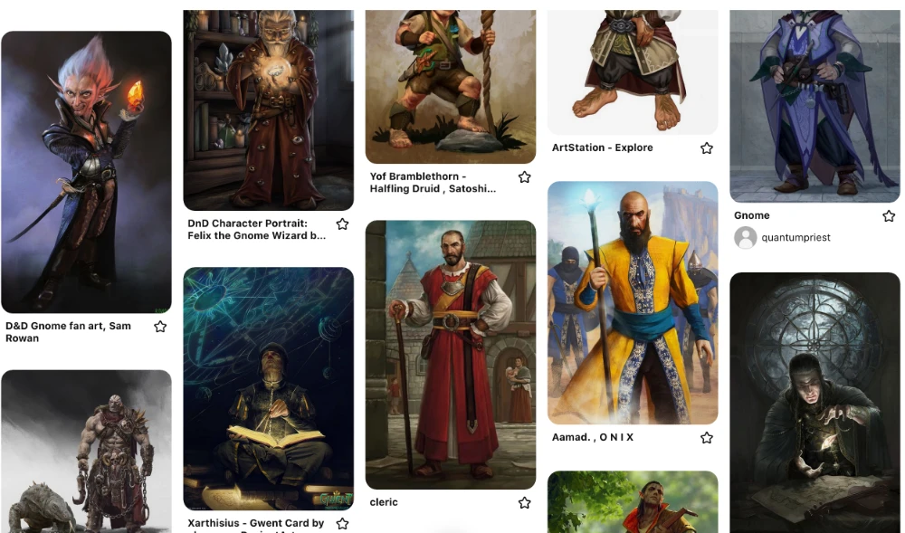 Curated images of fantasy characters at Pinterest